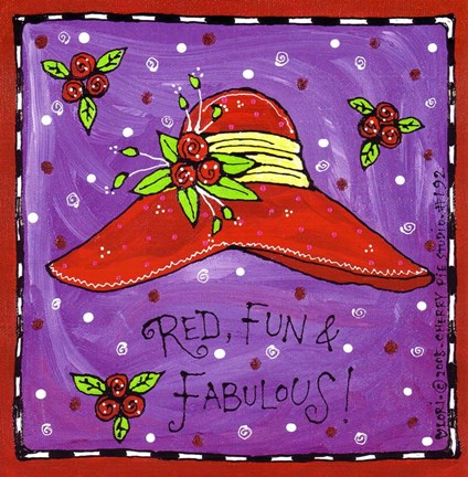 Framed Red, Fun &amp; Fabulous! Print