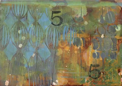 Framed Texture - Blue 5 Print