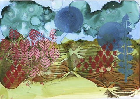 Framed Texture - Blue Sky Print