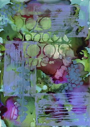 Framed Texture - Green Blue Print