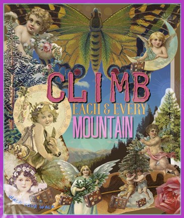 Framed Climb Each &amp; Every Mountain Print