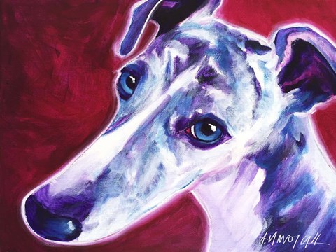 Framed Greyhound - Myrtle Print