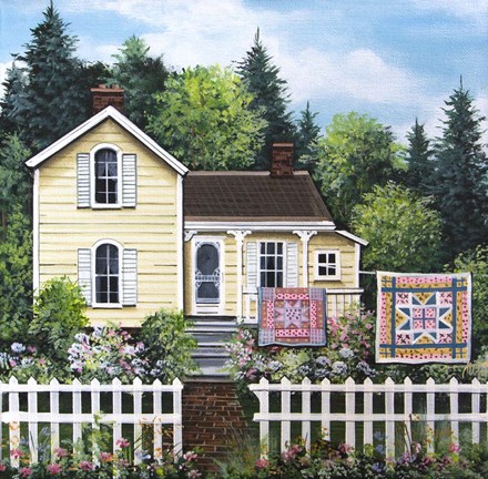 Framed Quilts Airing Print