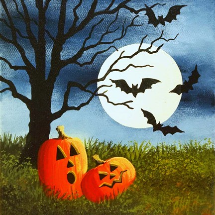 Framed Pumpkin1 Pillow Print