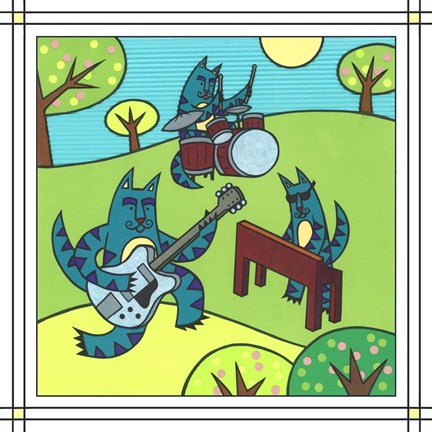 Framed Max Cat Band 1 Print