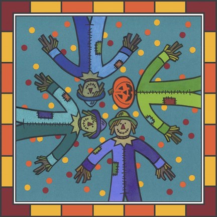 Framed Stitch Autumn Confetti 1 Print