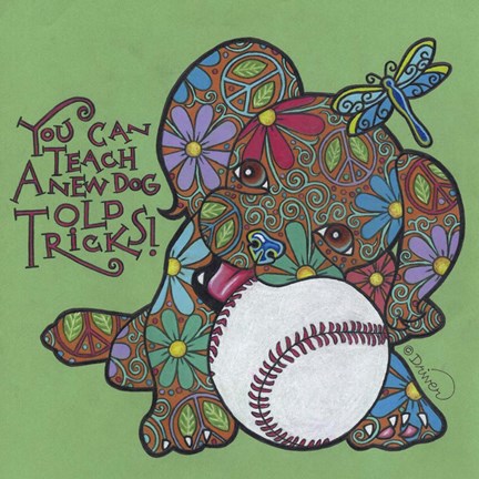 Framed Cocker Spaniel Puppy (Old Tricks) Print