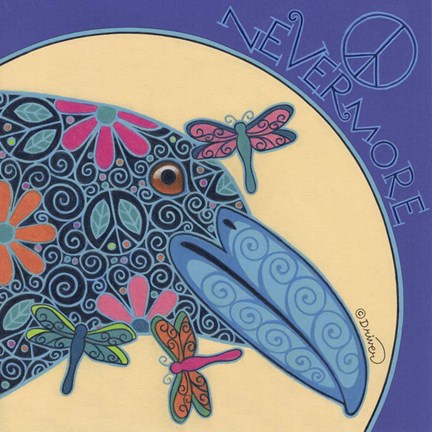 Framed Raven I Print