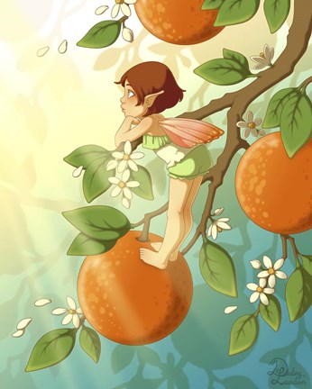 Framed Tangerine Blossom Print