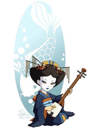 Framed Blue Song Print