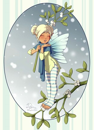 Framed Mistletoe Fairy Print