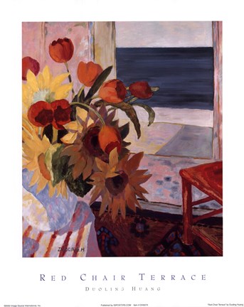 Framed Red Chair Terrace Print