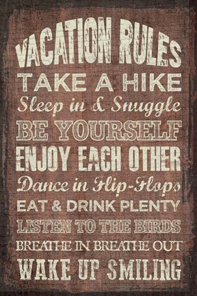 Framed Vaca Rules Print