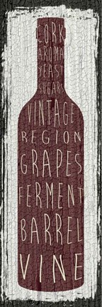 Framed Wine Sign IV Print