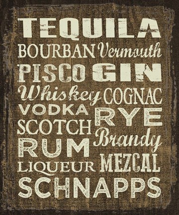 Framed Liquor Sign II Print