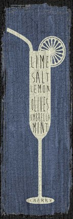 Framed Cocktail Sign IV Print