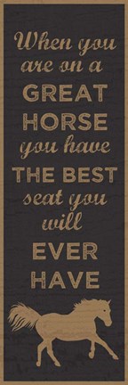 Framed Best Seat Print