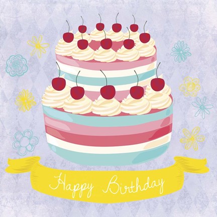 Framed BDay Cake Print