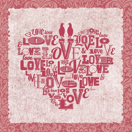 Framed Love Heart Print