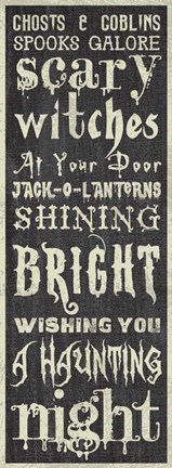 Framed Halloween Sign Print