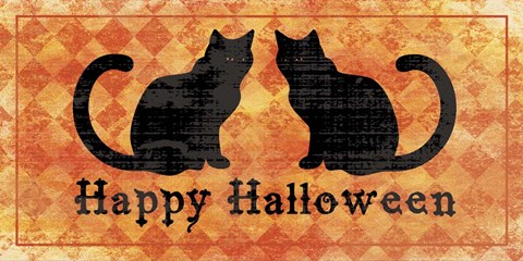 Framed Cats - Happy Halloween Print