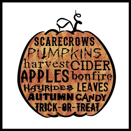 Framed Pumpkin 1 Print