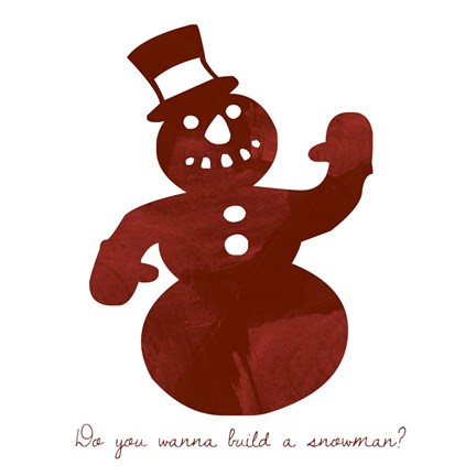 Framed Snowman Print