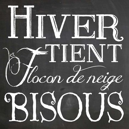 Framed Christmas Chalk 5 Print