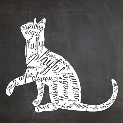 Framed Cat - Black and White Print