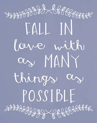 Framed Fall In Love Print