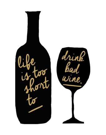 Framed Bad Wine Print