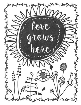 Framed Love Grows Print