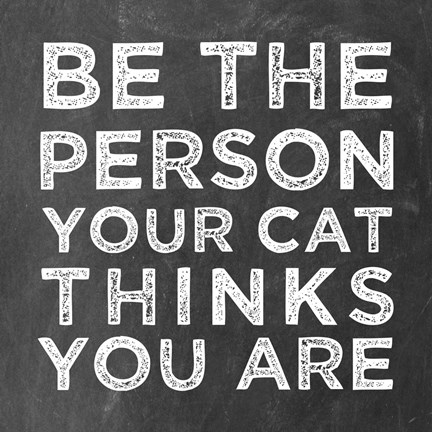 Framed Person Cat Print