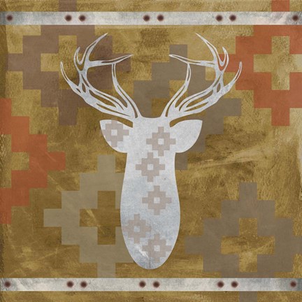 Framed Deer Rack Print