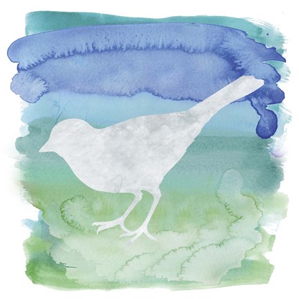 Framed Watercolor Bird 4 Print