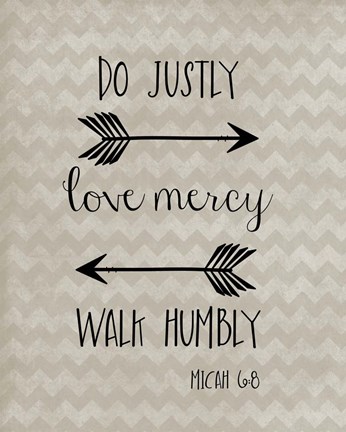 Framed Do Justly Print