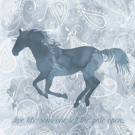 Framed Horse Live Print