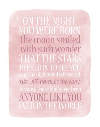 Framed Girl Night Born Print