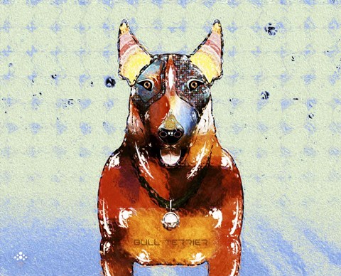 Framed Bull Terrier Brown Oxide LX Print