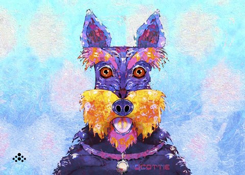 Framed Scottie Dog L Print