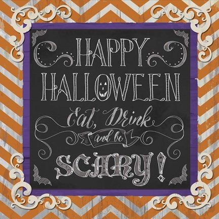 Framed Happy Halloween Print