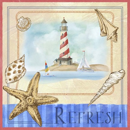 Framed Beach Life II Print