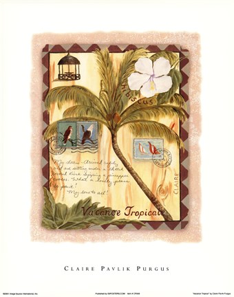 Framed Vacance Tropicale Print