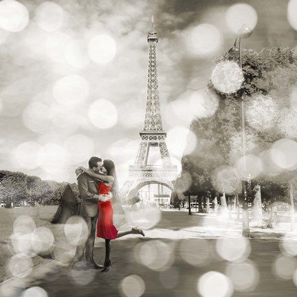 Framed Boulevard of Trees  (detail, BW) Print