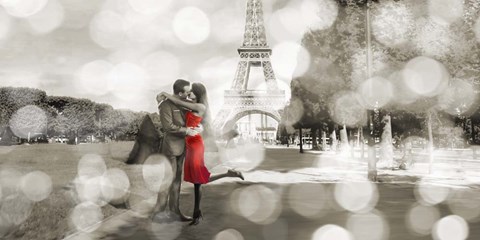 Framed Boulevard of Trees  (detail, BW) Print