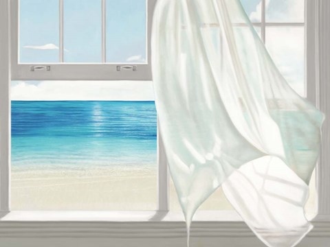 Framed Emerald Seascape  (detail) Print