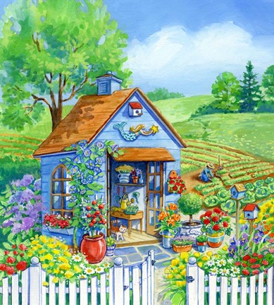 Framed Garden Shed Print