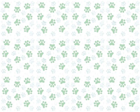 Framed Fun Kitties Pawprints Pattern Print