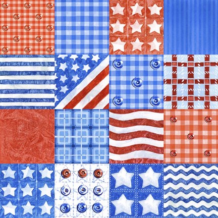 Framed USA Quilt Print