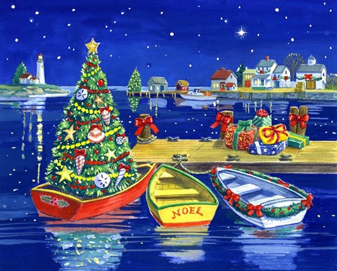 Framed Christmas Dock Print